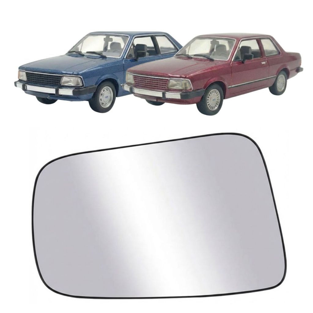 Lente Retrovisor Corcel ou Del Rey 1980 a 1982 Esquerdo sem base lado ...