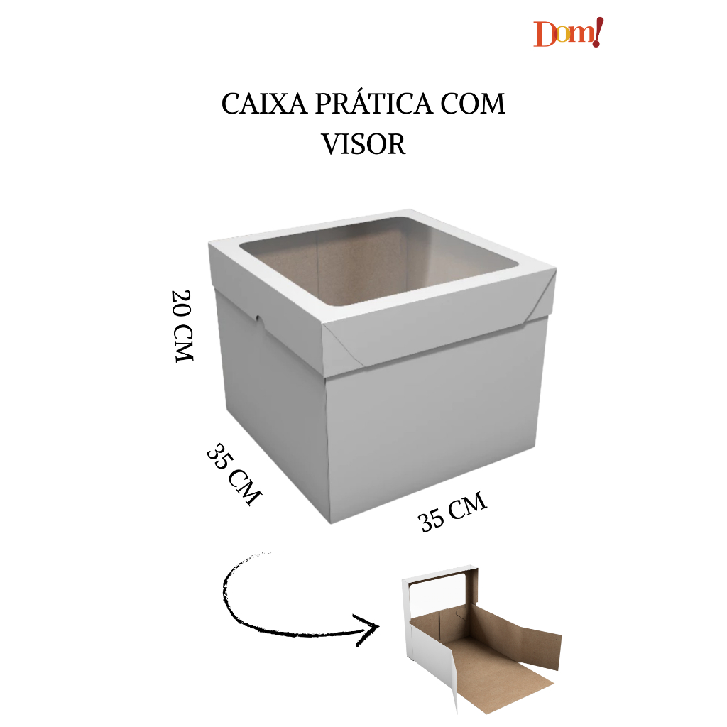 25x Caixas para Bolo Alto / Torta / Confeitaria - Tamanhos