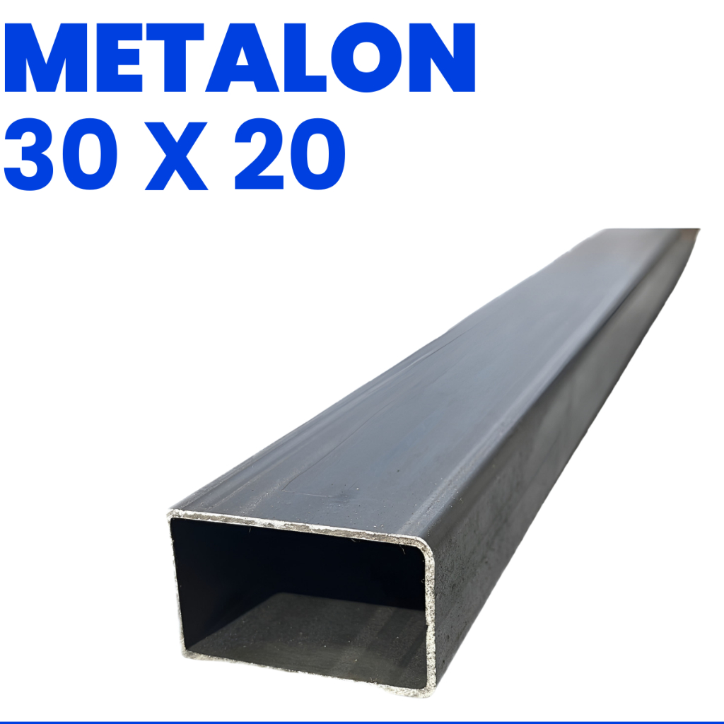 Barra Metalon 30x20 (3cm x 2cm) De 6 Metros Chapa 18 Tubo Quadrado ...
