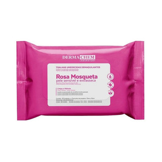 Dermachem Lenços Umedecidos Demaquilante Rosa Mosqueta 25un