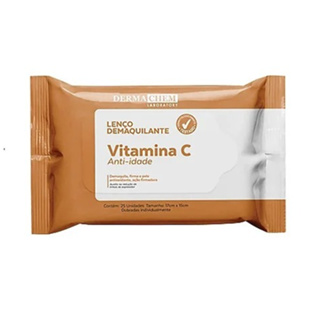 Dermachem Lenços Umedecidos Demaquilante Vitamina C Anti-Idade 25un