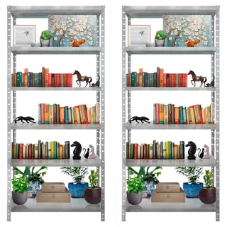 Estante Aço Galvanizado Preto 6 Bandejas 90cm 2 Unidades Galvanizado em Oferta na Shopee
