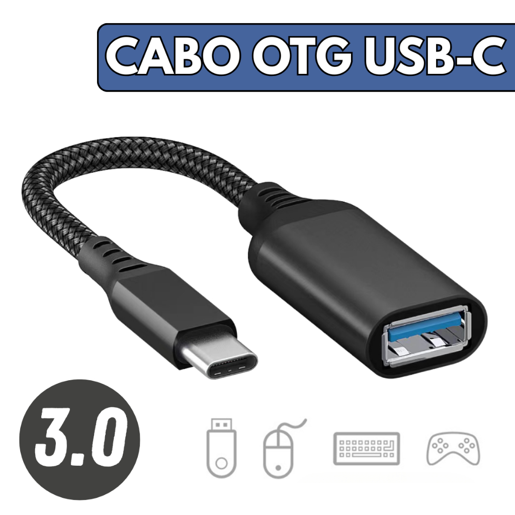 Cabo Adaptador Otg 3.0 Tipo C Pendrive Para Celular Tablet Usb Fêmea - Escolha Seu Kit