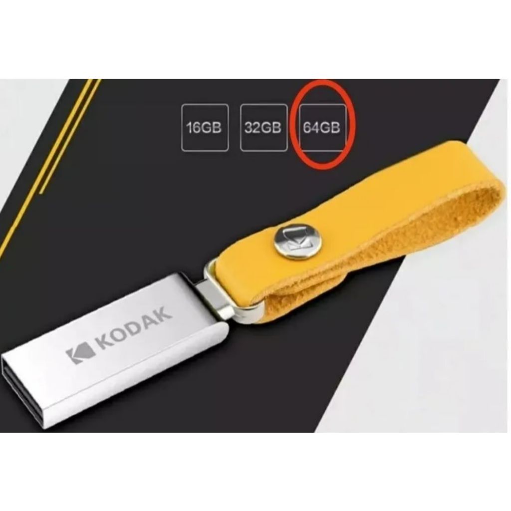 Pendrive Kodak 64GB USB 2.0 Mini Metal K112 Series – Resistente