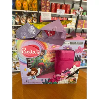 Cacau Show Ovo de Páscoa 2026 Bella's Caderno de colorir + 12 Canetinhas e Estojo em Oferta na Shopee