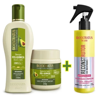 kIT PÓS QUÍMICA + BE.USE RECONSTRUTOR 210ml BIO EXTRATUS: SH 250ml + BANHO 250g em Oferta na Shopee