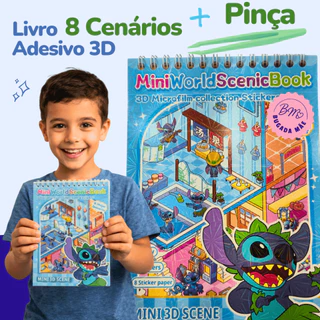 Caderno Livro de Adesivos Stitch 3D com Cenas para Montar e Decorar DIY Livrinho de Adesivo em Oferta na Shopee