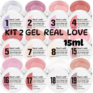 Kit 2 Sculping Gel Alongamento de Unhas Real Love 15 ML Linha Light em Oferta na Shopee