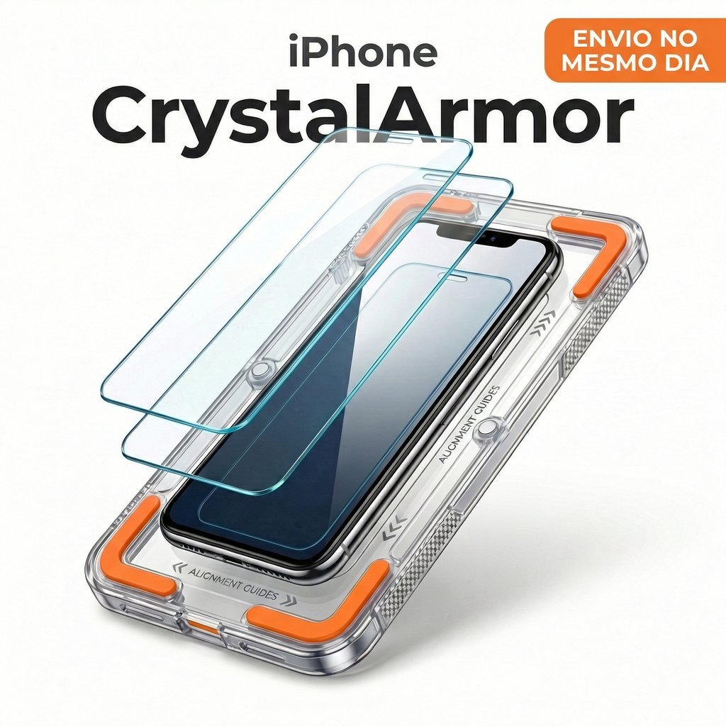 Kit Película Iphone 3D CrystalArmor Iphone Normal Pro e Pro Max 17/16/15/14/13/12/11/X Alta Definição 2 Unidades