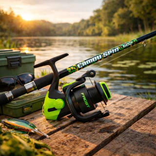 Kit Vara Camou Spin 1,80m 15-30lbs + Molinete Frost 4000 Recolhimento 5.2:1 Drag:10Kg Pesca Pesada em Oferta na Shopee