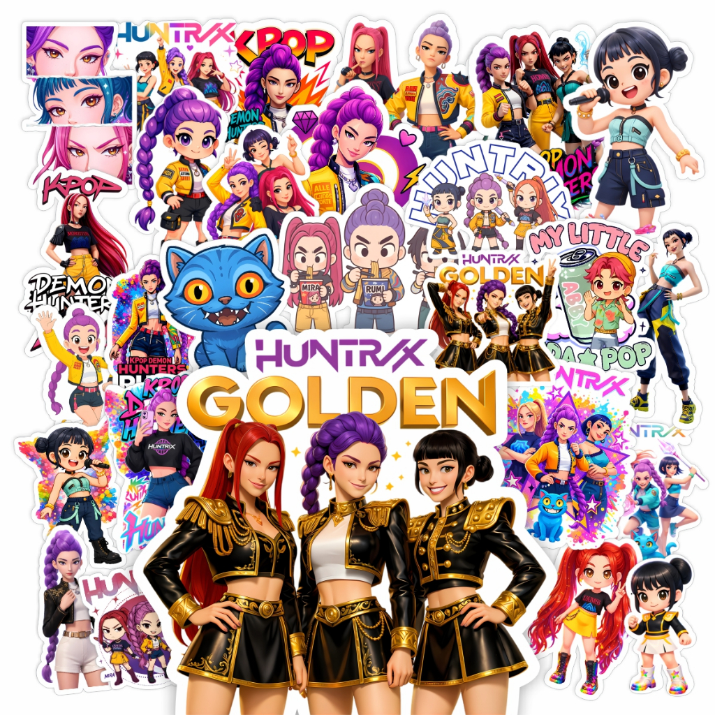 40 Adesivos Kpop Huntrix Vinil Laminado Alta Qualidade | Shopee Brasil