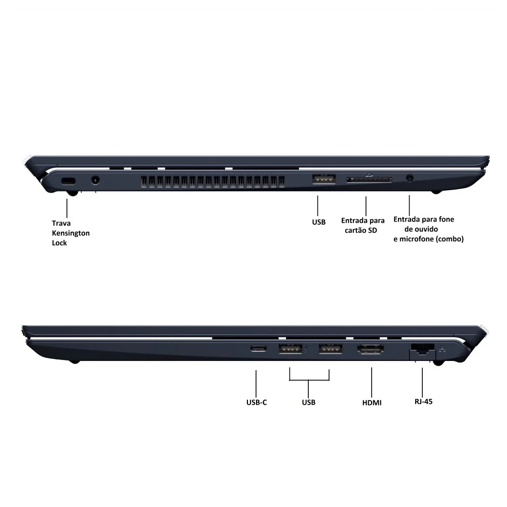 Detalhe do teclado retroiluminado do Notebook VAIO FE16