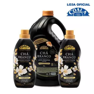 Kit Coala Laundry 1 Lava Roupas 5L + 2 Amaciantes de 1L cada - Chá Branco em Oferta na Shopee