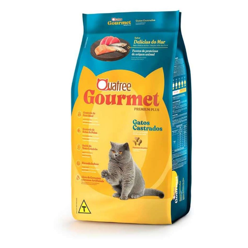 Ração Quatree Gourmet Gatos Castrados 3kg