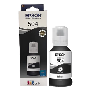 Garrafa de Tinta Epson EcoTank T504 Preto em Oferta na Shopee