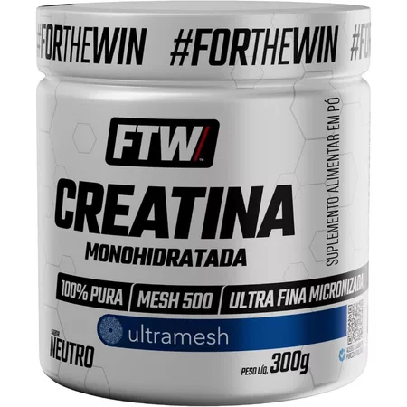 FTW Creatina Monohidratada Pura Ultramesh® Pote 300g Ultra fina Micronizada Mesh