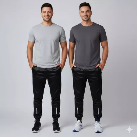 Kit 3 Calças Jogger Unissex Refletiva Esportiva Para Academia Corrida e Trabalho Com Bolsos Laterais