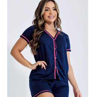 Promoção Pijama Curto Em Malha Blogueirinha Short e Blusa Amamentação em Oferta na Shopee