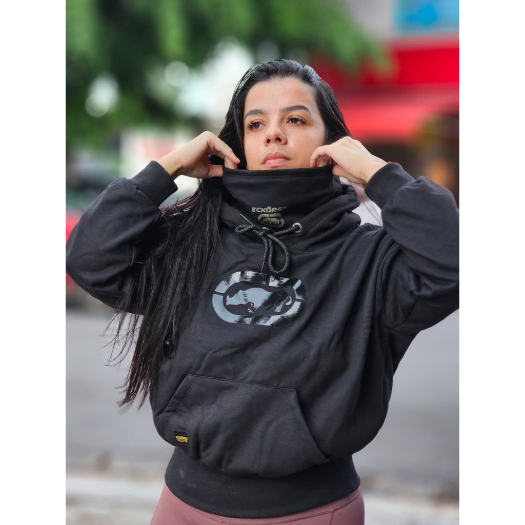 Ecko Blusa Moletom Feminina Ninja Com Touca | Shopee Brasil
