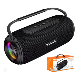 Caixa de som Bluetooth Resistente a Água com Alto Falante Duplo 60W e Luz RGB A'gold Original SM-15 em Oferta na Shopee