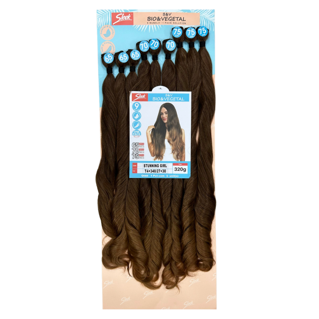 Cabelo Ondulado 75cm Sleek Fibra Bio Vegetal 320g | Shopee Brasil