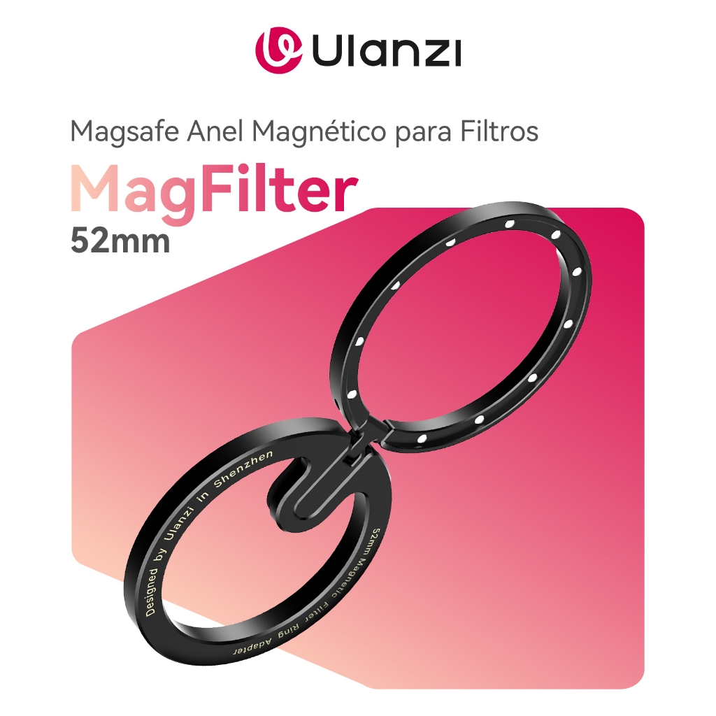 ULANZI MagFilter 52mm Magsafe Anel Magnético para Filtros – Adaptador ...