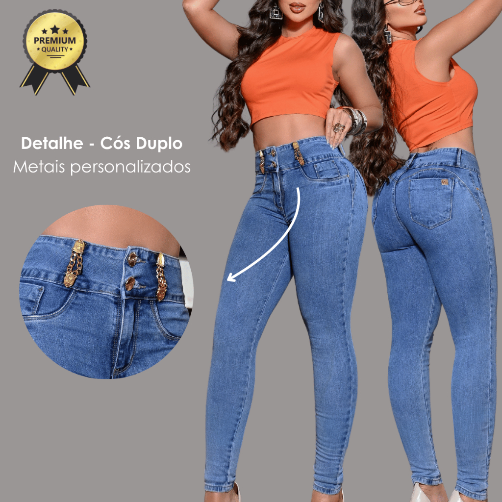 Calça Jeans Skinny Feminina Marca PHL | Com Enchimento no bumbum