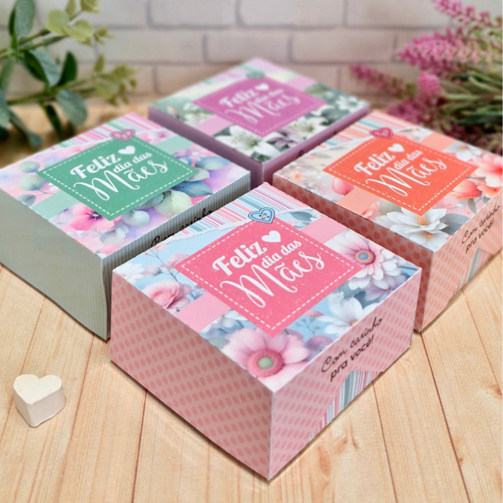 10/20/30 Caixas para 4 doces Lembrancinha de Dia das Mães em Oferta na Shopee