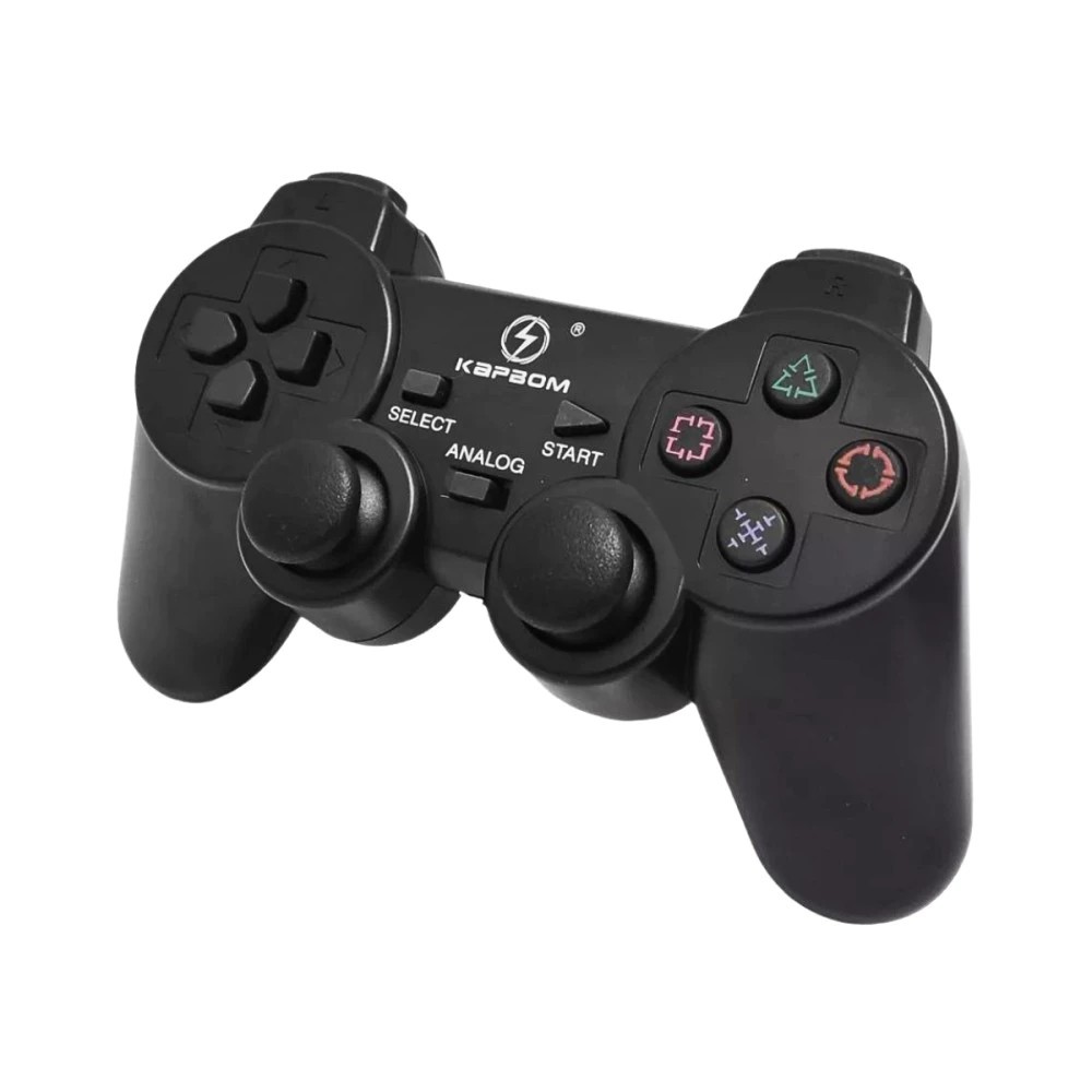 Controle 2.4G Sem Fio para PS3 e PC Kapbom KAP-3W Joystick Dual Analog ...