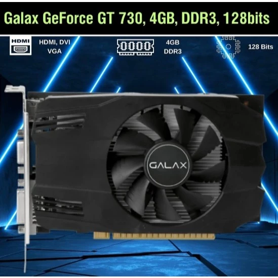 Placa De Vídeo Galaxy Gt730, 4GB, DDR3, 128 Bit, HDMI