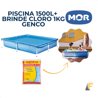Piscina Montavel Alumínio 1500 Litros Infantil + 1 Cloro Genco 1kg em Oferta na Shopee