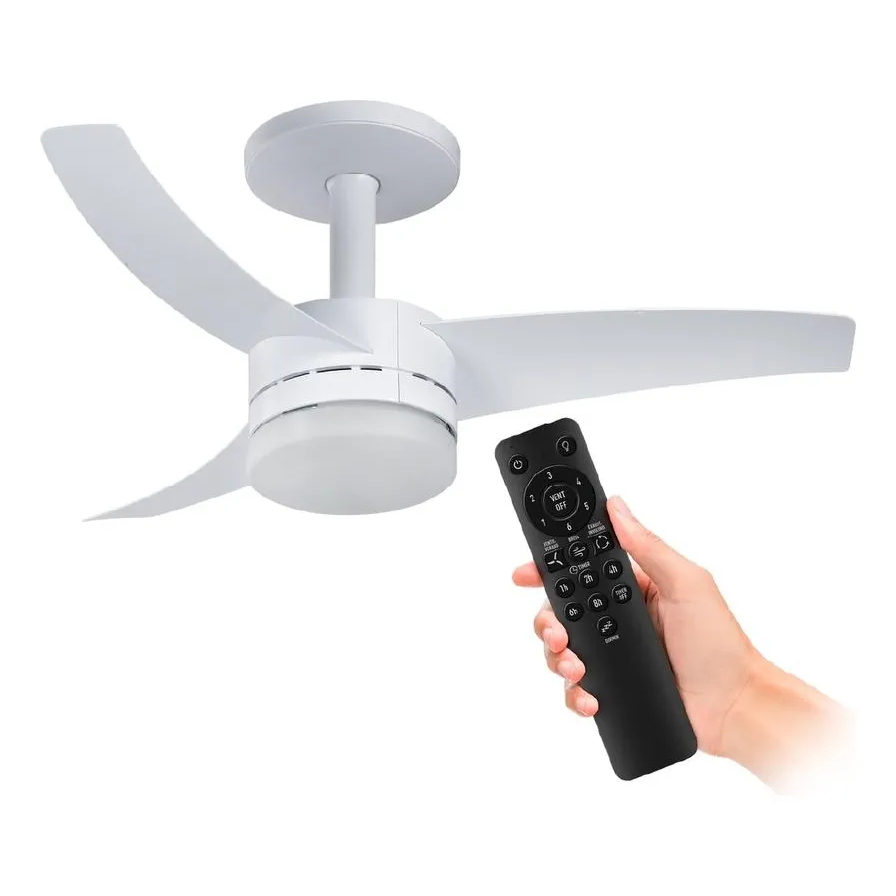 Ventilador de Teto Arno Bivolt Branco 3 Pás Controle Remoto Vx13 ** CAIXA AVARIADA **