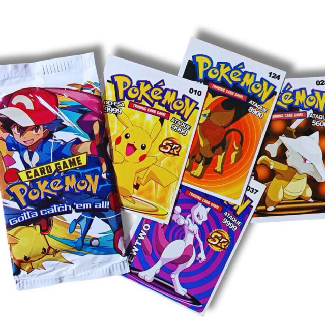 200 Cards Pokemon = 50 pacotinhos | Shopee Brasil