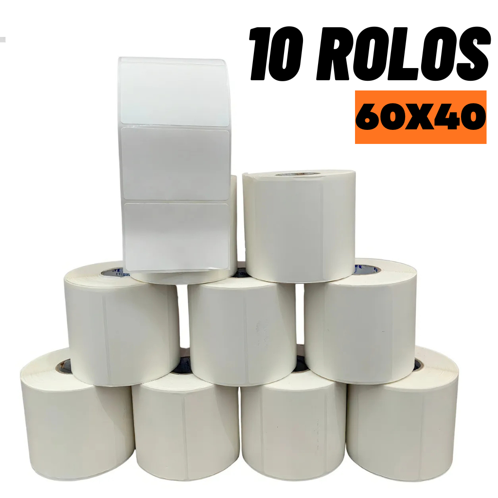 10 Rolos Etiqueta 60x40 Térmica Balança Mercado Açougue Pada