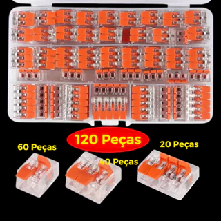 kit Conector Compacto Elétrico Emenda E Derivação 2, 3 e 4 vias 4mm em Oferta na Shopee