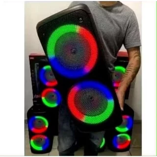 indicado mega caixa de som gigante com 400w com 55 cm de altura Bluetooth, radio,,tws,leds,pendrave,entrada microfone em Oferta na Shopee