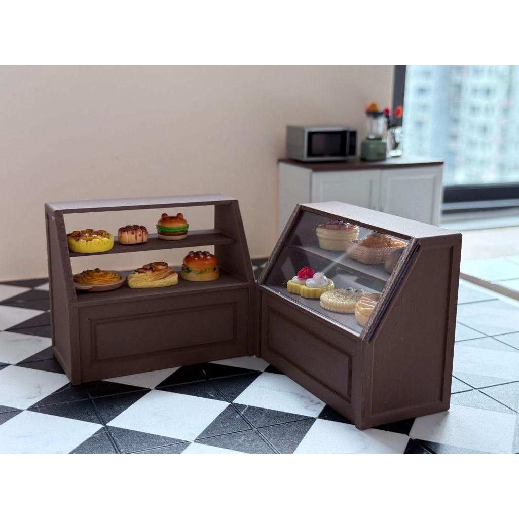Balcão de Padaria Miniatura para Casa de Boneca e Diorama