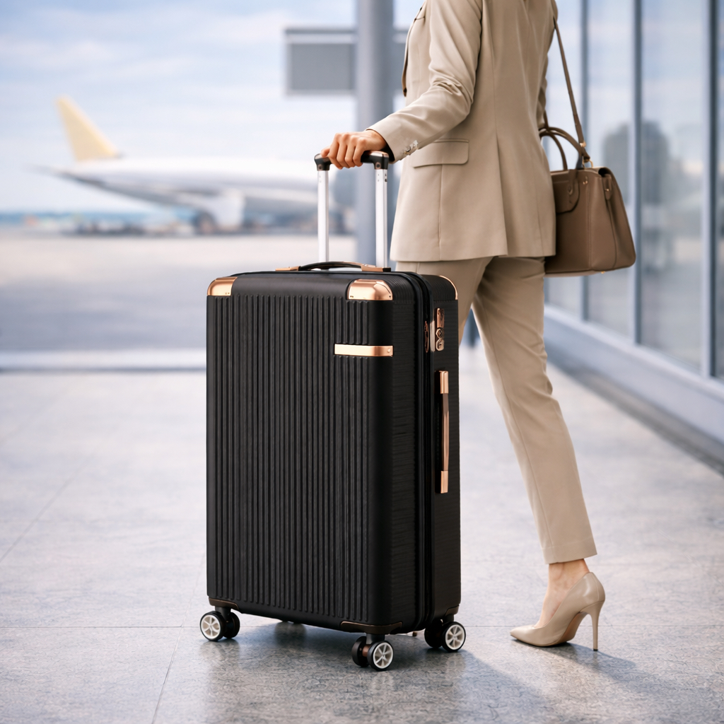 Mala Para Viagem De Bordo 10kg P Abs Com Zíper Expansível Rodinhas 360 Removíveis Bagagens de mão