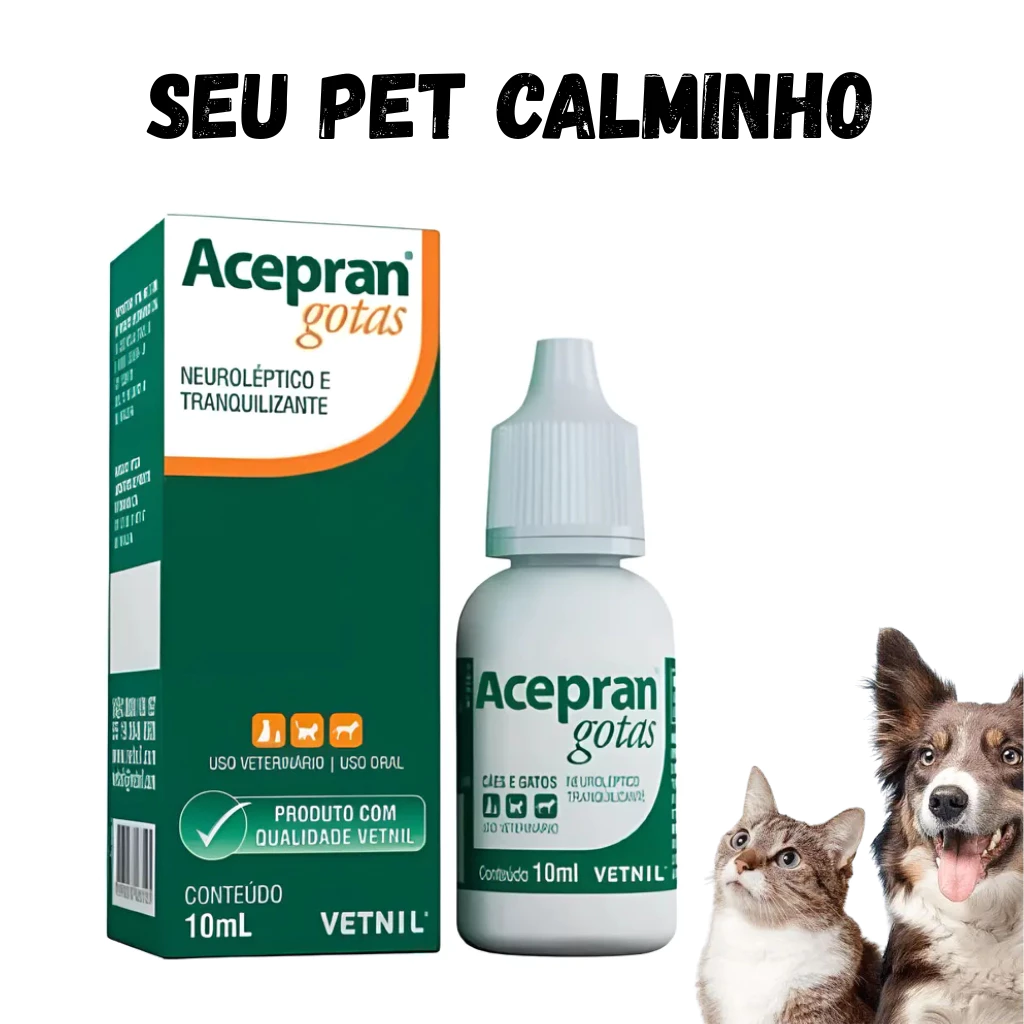 Imagem do produto Calmante, Tranquilizante Acepran Gotas Para Cães e Gatos 10ml no catálogo Master Pet