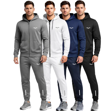 Conjunto Jaqueta e Calça Jogger Masculina Inverno Frio Academia Treino Fitness Casual Esportivo Confortável