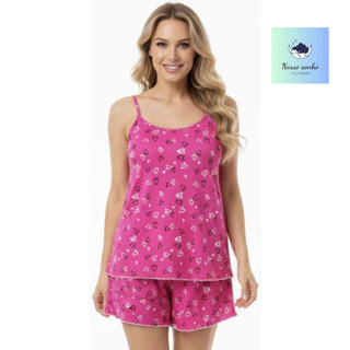 Pijama Baby Doll Feminino em Malha Suede / Conjunto Feminino Short Doll Confortavel Feminino Pijamas em Oferta na Shopee