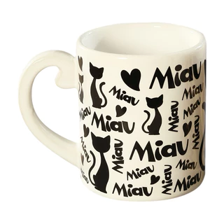 Caneca Miau Branca e Preta 300ml Cacau Show em Oferta na Shopee
