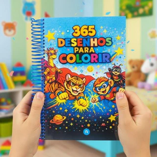 365 Desenhos para Colorir Preto / Edição Premium / Espiral em Oferta na Shopee