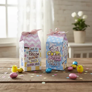 Kit 30 Milk Páscoa Caixa Lembrancinhas Festa Fácil Papelaria infantil decoração em Oferta na Shopee
