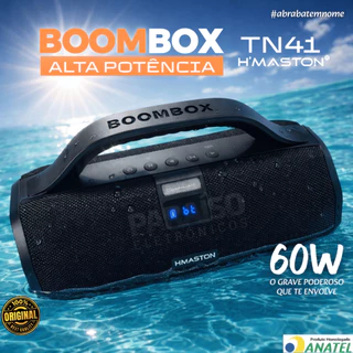 ALTA POTÊNCIA Caixa de Som 60W RMS TN41 BOOMBOX GRAVE POTENTE Bluetooth Subwoofer IPX6 TWS H'Maston em Oferta na Shopee