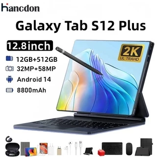 【Teclado + mouse grátis】Tablet Galaxy tab S12 Plus Android 14 (12GB+512GB) 12.8inch "LPS Screen tablet  Bateria 8800mAh em Oferta na Shopee