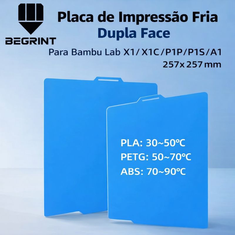 Placa fria dupla face 184mm compatível Bambu Lab A1 Mini