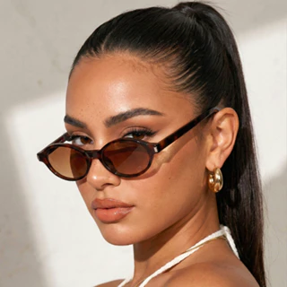 Óculos de Sol Virginia Oval Premium Vintage Classico Tendencia Blogueira Retro uv400 Feminino em Oferta na Shopee