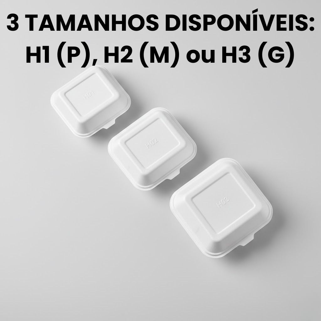 Hambúrgueira De Isopor Térmica H01 H02 H03 Kit 100 Unidades Embalagem ...