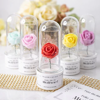 Kit 20  Lembrancinhas Dia da Mulher - Mini rosas coloridas em Oferta na Shopee